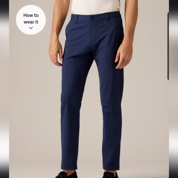 Rhone Men's Cummuter Pant Classic Navy Blue 38x31 Style 100036 - Picture 1 of 11